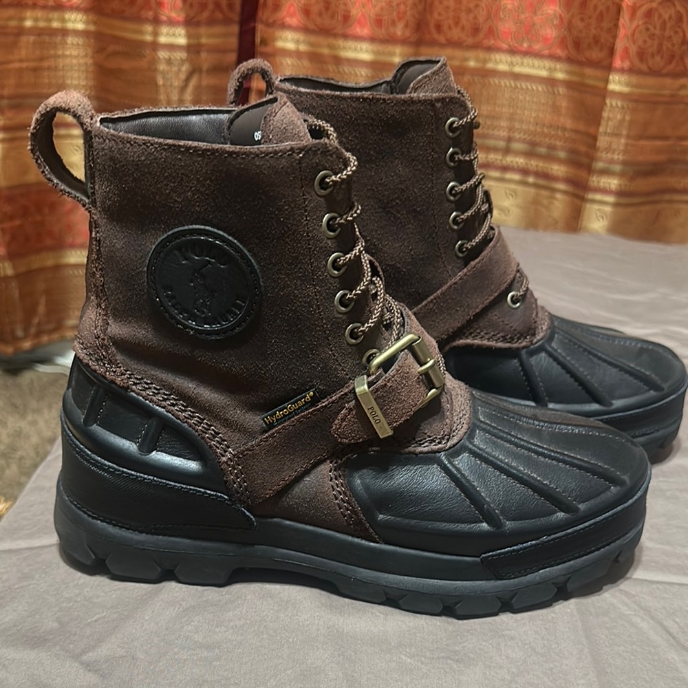 Polo by Ralph Lauren Brown and Black All-Weather Boots